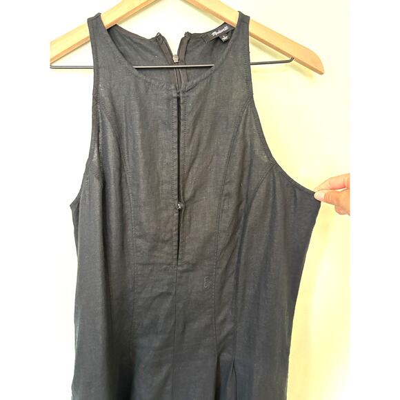 Madewell Black Portia Wide Leg Linen Jumpsuit 8 - Picture 3 of 12